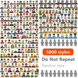 5000 أنماط عشوائية نوربيت مدينة أرقام شخصيات الفيلم عامل الشرطة الجندي النينجا الأبطال الخارقين بنة لعبة الطوب
