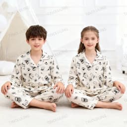 بيجامات بناتي ملابس نوم كرتونية للأطفال الأولاد المراهقين 3 5 7 9 11 13 سنة ملابس منزلية مجموعة ملابس أطفال غير رسمية