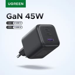 【قابس الاتحاد الأوروبي】UGREEN 45W/30W/25W/20W GaN Charger PD3.0 PPS QC3.0 USB C شاحن سريع لهاتف iPhone 16 15 14 Pro Max Samsung S25 iPad Air