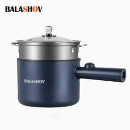 طباخ كهربائي صغير متعدد الوظائف الكل في واحد وعاء واحد طبقة مزدوجة طباخ المعكرونة المنزلية غير عصا إناء/ قدر أداة المطبخ