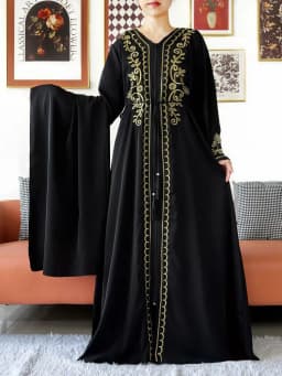 عباية نسائية أنيقة جديدة لعام 2025 بأكمام طويلة شيفون فضفاضة مفتوحة ملابس إسلامية نمط سترة للمناسبات الخاصة
