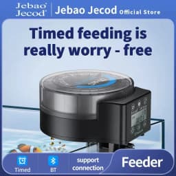 جهاز تغذية أسماك أوتوماتيكي ذكي جديد من Jebao Jecod مع توقيت رقمي ووظيفة تغذية يتم التحكم فيها عبر البلوتوث
