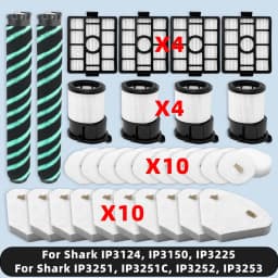 متوافق مع ( Shark IP3124, IP3150, IP3225, IP3251, IP3251C, IP3252, IP3253 ) إكسسوارات قطع الغيار فرشاة دوارة فلتر رغوة Hepa