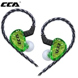 سماعات أذن CCA CA3 IEM بمحرك ديناميكي، سماعات سلكية ستيريو بصوت باس، سماعات رياضية للموسيقى والألعاب والدي جي والمسرح