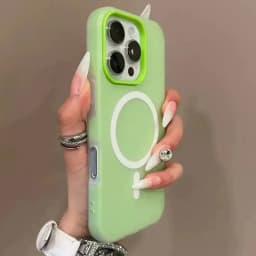 غطاء هاتف فاخر بتصميم "كاندي" مع شحن لاسلكي، مطفي، لطرازات iPhone 11 و12 و13 و14 و15 و16 و17 و18 Pro Max Plus Air، مع حافة مغناطيسية.
