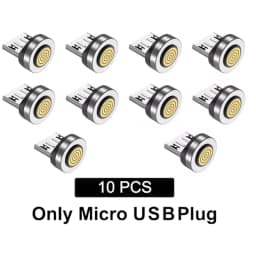 10 قطعة 7 دبوس نصائح مغناطيسية لكابل Magnetische المصغّر USB نوع C استبدال المكونات الغبار التوصيل لسامسونج Xiaomi