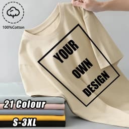 قميص رجالي مخصص 100% قطن، تي شيرت مصمم حسب الطلب مع إمكانية إضافة تصميمك أو شعارك أو نصك، هدية مخصصة للرجال والنساء، تي شيرت للأزواج