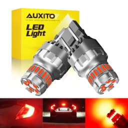 AUXITO 2 قطعة T20 7443 LED ضوء الفرامل W21W W21/5 واط 7440 LED لمبة لا خطأ ستروب فلاش أحمر أبيض احتياطية عكس DRL أضواء وقوف السيارات