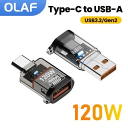Olaf 120 واط نوع C إلى USB A OTG محول USB 3.2 إلى نوع C موصل شحن سريع آيفون 15 16 ماك بوك باد هواوي P60Xiaomi