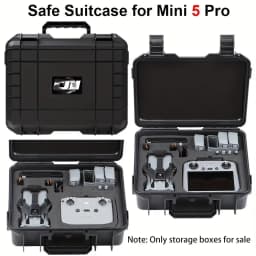 مناسب لحقيبة تخزين DJI Mini 5 Pro، حقيبة Mini 5 Pro المضادة للانفجار، حقيبة محمولة ذات غلاف صلب وسعة كبيرة.