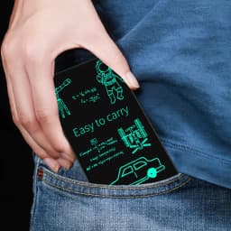 تابلت كتابة LCD بشاشة كاملة 6.5 بوصة، مفكرة رقمية محمولة، تصميم جيب خفيف الوزن، مثالي لصياغة الرسم الإبداعي