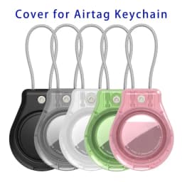 غطاء مقاوم للماء لحامل سلسلة المفاتيح Apple AirTag مع كابل سلكي ملحقات تعقب مضادة للفقدان لحقيبة الظهر Airtag