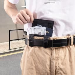 حقيبة حزام نقود جديدة مضادة للسرقة ومانعة لتقنية RFID للسفر للنساء والرجال، محفظة صغيرة لبطاقات الائتمان والهويات والنقود وجواز السفر