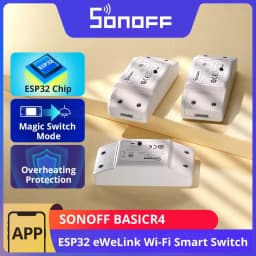 1-10 قطع مفتاح ذكي واي فاي SONOFF BASICR4 ESP32، وضع التحكم السحري، موثوق وآمن، تحكم عن بعد عبر EWeLink مع S-MATE2، متوافق مع أليكسا وجوجل