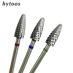 HYTOOS 5 مللي متر لهب بت 3/32 كربيد مسمار لقمة ثقب مانيكير لدغ إزالة هلام قاطعة المطحنة الكهربائية اكسسوارات