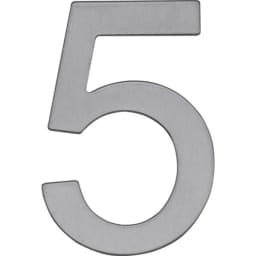 روكو أرقام بلصق ذاتي، "5"، انجليزي، فضي