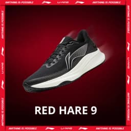حذاء الجري RED HARE 9 للرجال من Li-Ning، حذاء رياضي خفيف الوزن وقابل للتنفس ومضاد للانزلاق، حذاء رياضي للتدريب ARPW003