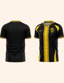 طقم نادي الاتحاد السعودي الأسود والذهبي الجديد.
