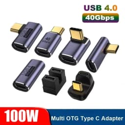 نوع C موصل 4K OTG التوصيل 100 واط 40Gbps نقل البيانات شحن سريع للغاية USB C USB3.1 دعم 8K محول تمديد