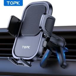 TOPK حامل هاتف السيارة العالمي حامل السيارة الجاذبية للهاتف في السيارة تنفيس الهواء قاعدة تركيب مزودة بمشبك حامل الهاتف الذكي