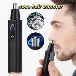 LED المحمولة عرض المنزل مزيل شعر الأنف الكهربائية الأنف الشعر المتقلب USB شحن سلامة الوجه مجموعة العناية بتنظيف الشعر 2025