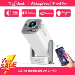 جهاز عرض ثونديلا عالي الدقة TD80 Pro بدقة 1080P و2K و4K، طراز TD80Pro وTD80W مع ترقية واي فاي وأندرويد، جهاز عرض صغير ثلاثي الأبعاد بتقنية LED للمسرح المنزلي