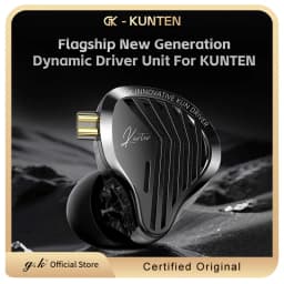 GK KUNTEN سماعات محرك ديناميكي HIFI سماعات أذن ثقيلة باس سماعات أذن رياضية معدنية قابلة للفصل 2PIN KZ Zenith EDX