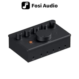 مضخم صوت للسماعات من فوسي أوديو PH05 بخمس قنوات، مضخم صوت مكتبي صغير مع واجهة صوتية لتسجيل البودكاست، يدعم مقاومة 16-300 أوم مع 12 فولت