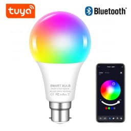 ضوء متغير اللون B22 Tuya Bluetooth APP التحكم 220 فولت LED لمبات عكس الضوء RGB الأبيض RGBCCT 16 مليون الحياة الذكية