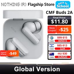 الإصدار العالمي CMF Buds 2a Bluetooth 5.4 ما يصل إلى 31 ساعة من التشغيل 12.4 ملم سائق 42dB ANC 4HD Mics IP54