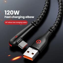كبل USB إلى Type-C 90 درجة شحن سريع للهاتف المحمول لهاتف Mate 40 30 هاتف شاومي من نوع C الكوع