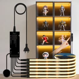 الذكية اختراق الخشب COB LED قطاع اللمس مصباح لجهاز الاستشعار 1-6 قطعة 1-3 متر الأسود PCB جزءا لا يتجزأ من خزانة التلفزيون جدار الخلفية أضواء متوازية