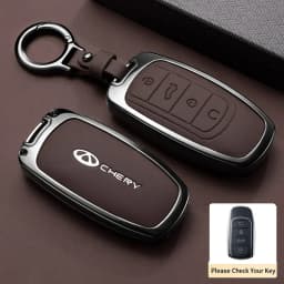 إكسسوارات سيارات لـ Chery Jaecoo Tigo 7 8 Pro Max Omoda 9 C5 5 Phev Premium Plus Arrizo 5 Plus، حافظة مفاتيح مع غطاء وسلسلة