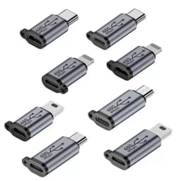 محول موصل من النوع C أنثى إلى ميني USB/من النوع C/آي أو إس أنثى إلى مايكرو USB/مايكرو USB أنثى إلى النوع C/مايكرو USB أنثى إلى ميني USB