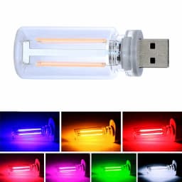 اللمس يعتم USB LED خيوط الزجاج لمبة 5 فولت الرجعية اديسون لمبة ليلة ضوء سيارة الديكور المتوهجة حماية العين الإضاءة