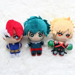 15 سنتيمتر بطلي الأكاديمية أنيمي Izuku Midoriya Katsuki Bakugou شوتو تودوروكي أفخم قلادة لعبة لينة أفخم دمية هدية
