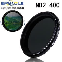 فلتر ND متغير للكاميرا - فلتر عدسة قابل للتعديل بكثافة محايدة (ND2-ND400) - 37 40.5 43 46 49 52 55 58 62 67 72 77 82 مم