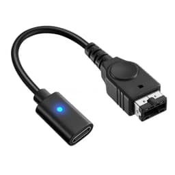 كابل شحن USB من النوع C لجهاز نينتندو GBA SP جيم بوي أدفانس مع مؤشر LED، سلك إمداد الطاقة، كابل وحدة الألعاب