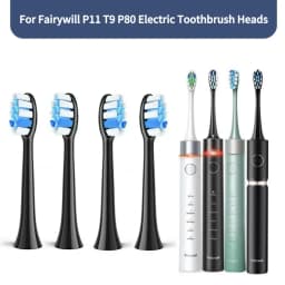 رؤوس فرشاة الأسنان الكهربائية Fairywill P11 T9 P80 المتوافقة مع فرشاة الأسنان الكهربائية Fairywill P11 T9 P80، 4/8/16 قطعة