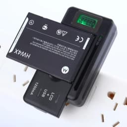 شاحن بطارية المحمول شاشة مؤشر LCD عالمية منفذ USB لشواحن الهاتف الخليوي 32-55 مللي متر شحن البطارية الولايات المتحدة المملكة المتحدة الاتحاد الأوروبي التوصيل