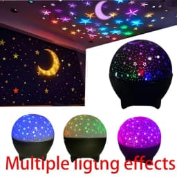 أضواء LED العارض السماء المرصعة بالنجوم ليلة كشاف ضوئي الطفل مصباح ديكور النجوم القمر غالاكسي العارض للأطفال غرفة نوم الديكور