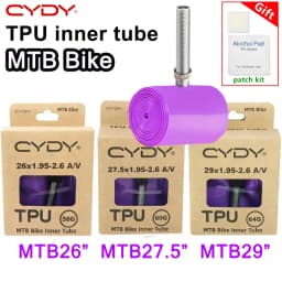 إطار داخلي للدراجات الجبلية من CYDY TPU مقاس 29 26 27.5 29x1.95-2.6 بوصة مع صمام شرادر AV للدراجات الجبلية