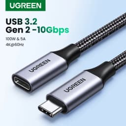 Ugreen USB C تمديد كابل نوع C موسع الحبل USB-C Thunderbolt 3 ل شاومي نينتندو التبديل USB 3.1 USB تمديد كابل