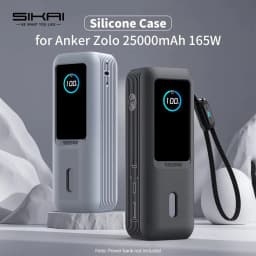 حافظة من السيليكون لـ Anker Zolo 25000mAh 165 واط قوة البنك شاحن محمول حافظة واقية للسفر حقيبة حمل TF/SIM حقيبة التخزين
