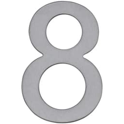 روكو أرقام بلصق ذاتي، "8"، انجليزي، فضي