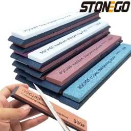 STONEGO سكين مبراة شحذ الحجر المهنية الثابتة طحن حجر المشحذ المياه لأداة المطبخ