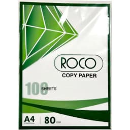 روكو ورق تصوير، سادة، ابيض، A4، 80 gsm، 100 ورقة