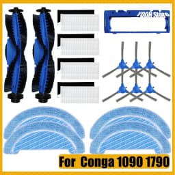 متوافق مع Conga 1090 1099 1990 متصل 1790 مكنسة كهربائية الجانب الرئيسي فرشاة تصفية ممسحة غطاء فرشاة جزء طقم ملحقات