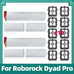 بديل متوافق مع Roborock Dyad Pro / Dyad Pro Combo / WD2H1A / A10 Ultra - فرشاة أسطوانية ناعمة وملحقات فلتر HEPA.