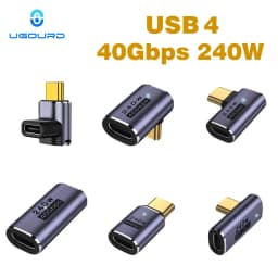 UGOURD USB4 محول USB C إلى USB C Thunderbolt 3/4 40Gbps OTG تمديد مهائي كابلات نوع C ذكر إلى أنثى محول لأجهزة الكمبيوتر المحمول